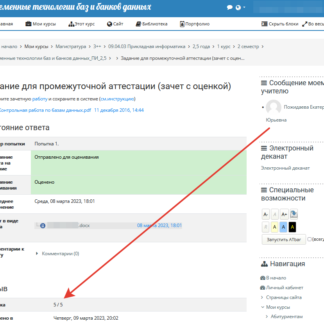 МЭБИК Контрольная работа по базам данных